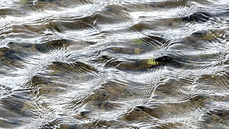 Natural river water surface texture and pattern