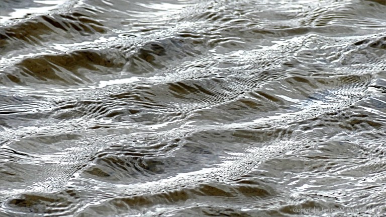 Natural river water surface texture and pattern