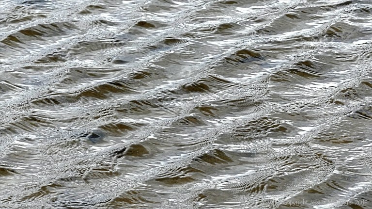 Natural river water surface texture and pattern