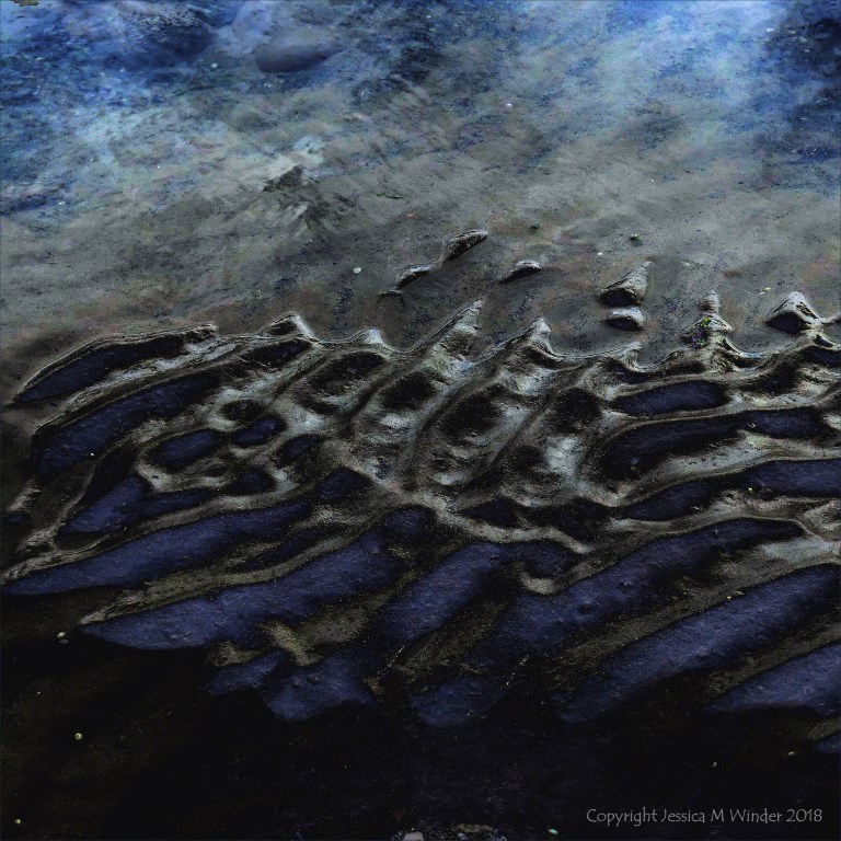 Wet sand ripples (altered photograph)