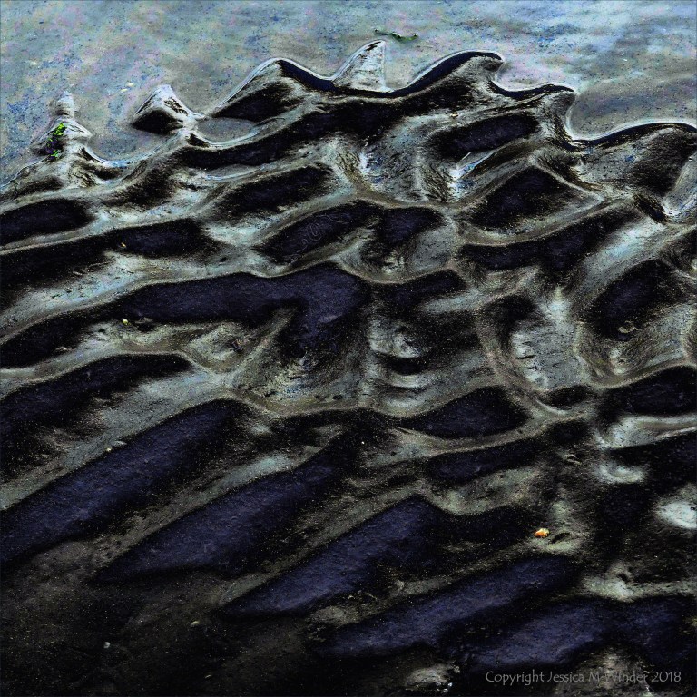 Wet sand ripples (altered photograph)