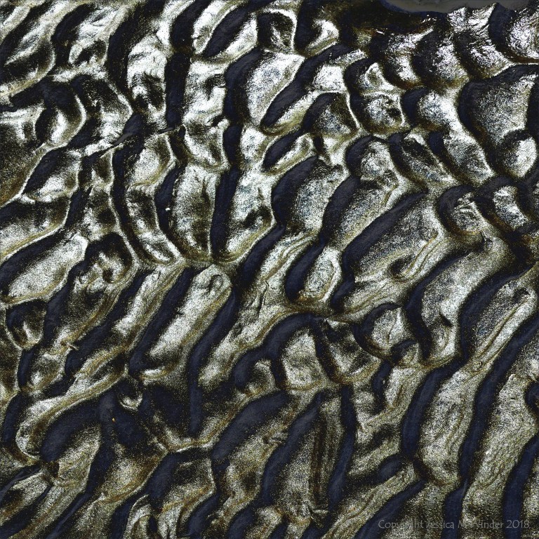 Wet sand ripples (altered photograph)