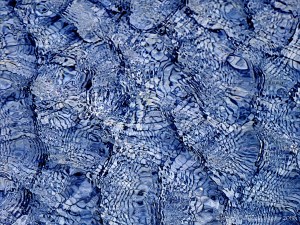 Natural patterns of light reflected on water