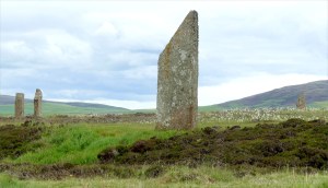 A standing stone at the Ring of Brodgar in Orkney