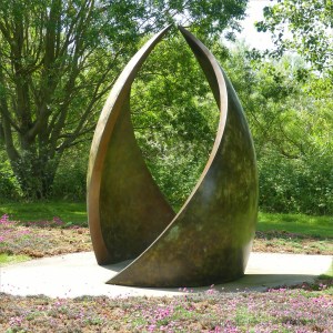 Bronze sculpture "Embrace" by Simon Gudgeon at Sculpture by the Lakes