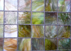 Historic coloured glass window panes