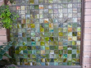 Historic coloured glass window panes