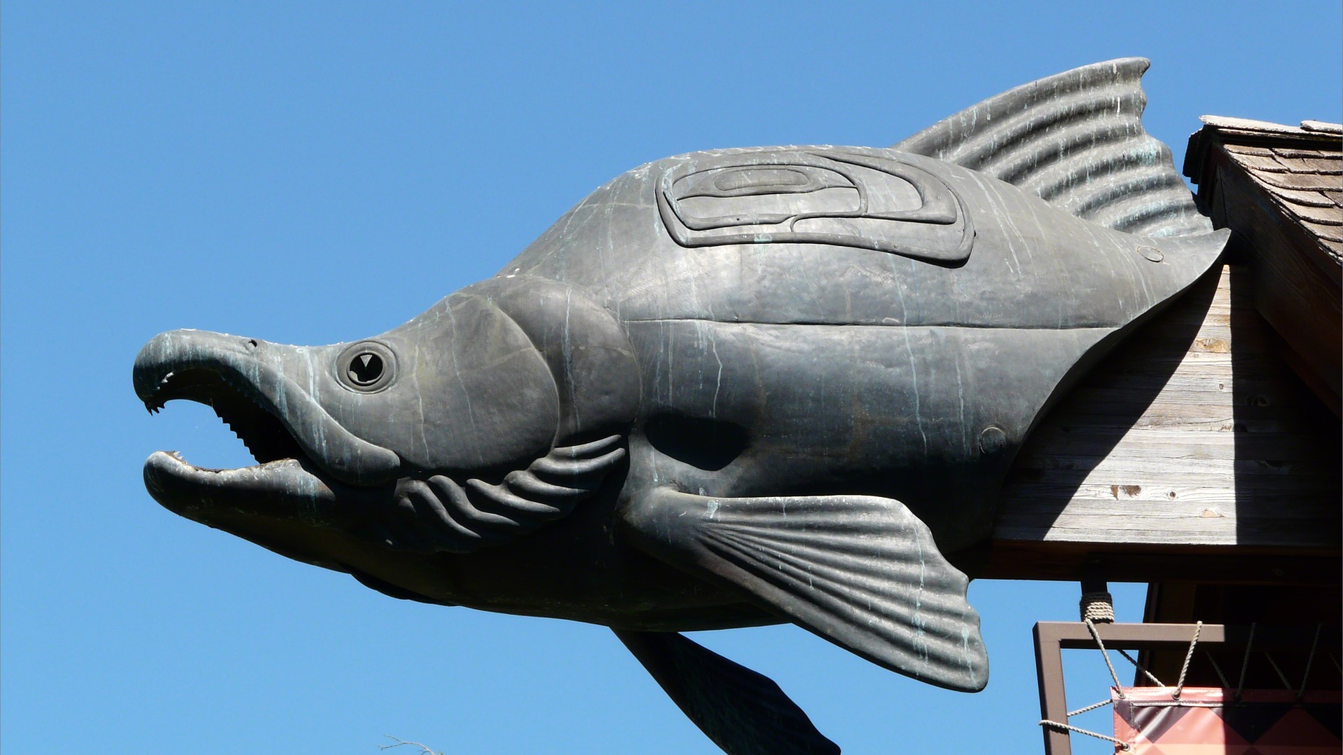 Salmon sculpture