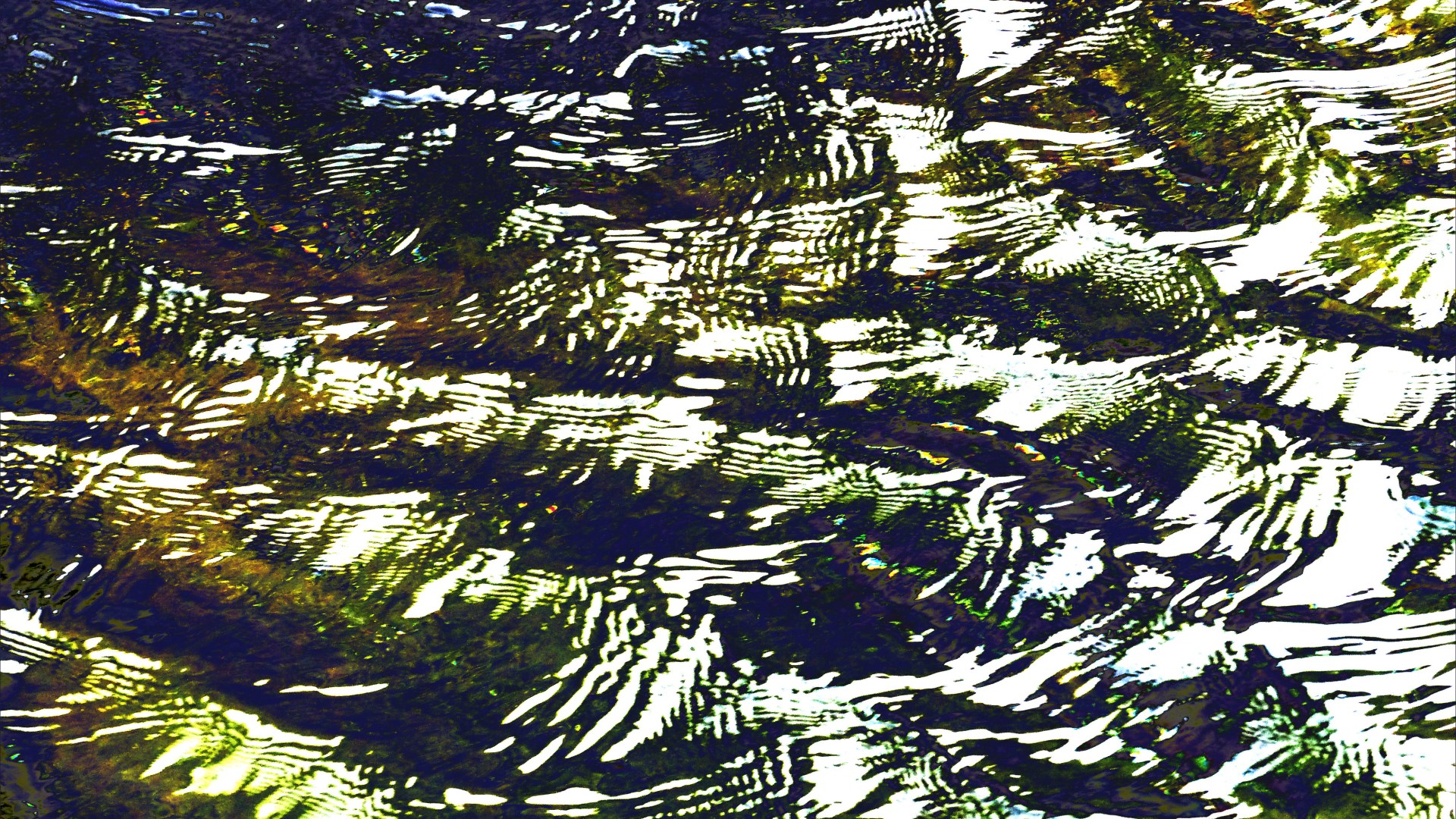 Variation in natural water ripple and reflection pattern