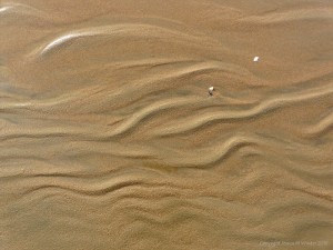 Natural sand texture and pattern on the beach