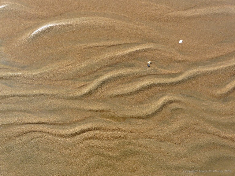 Natural sand texture and pattern on the beach