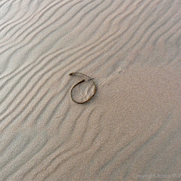 Natural sand texture and pattern on the beach