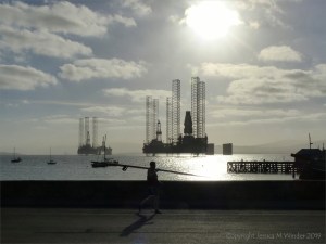 Oil rigs in Cromarty Firth