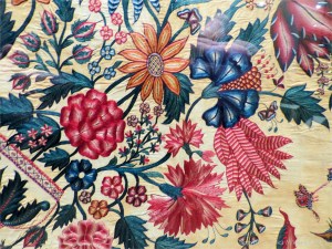 18th century Indian embroidered flowers