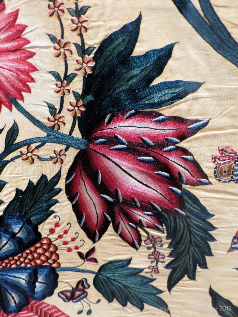 18th century Indian embroidered flowers