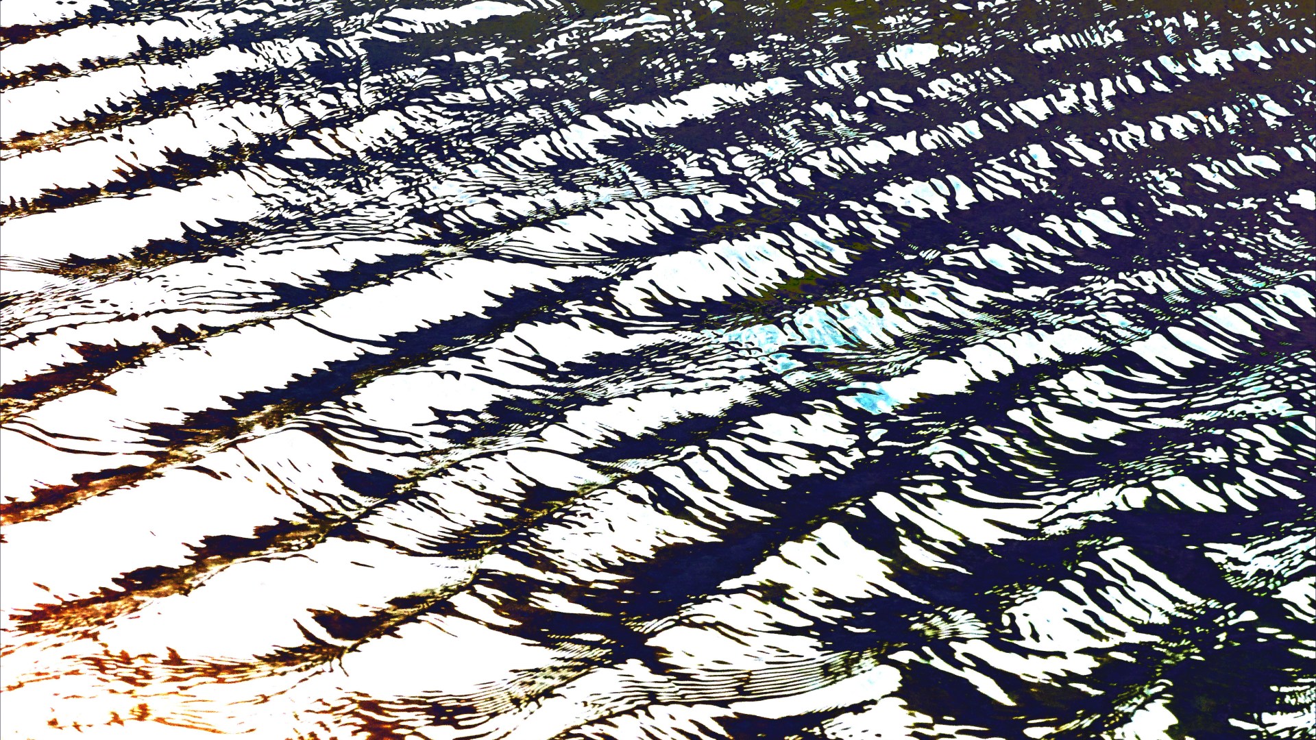 Variation in natural water ripple and reflection pattern