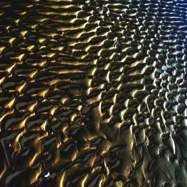 Abstract enhanced photograph of sand ripple patterns