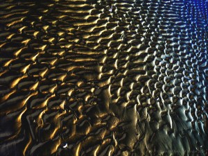 Abstract enhanced photograph of sand ripple patterns