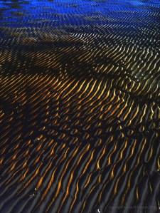 Abstract enhanced photograph of sand ripple patterns