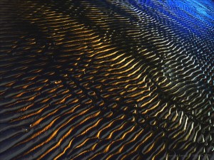 Abstract enhanced photograph of sand ripple patterns