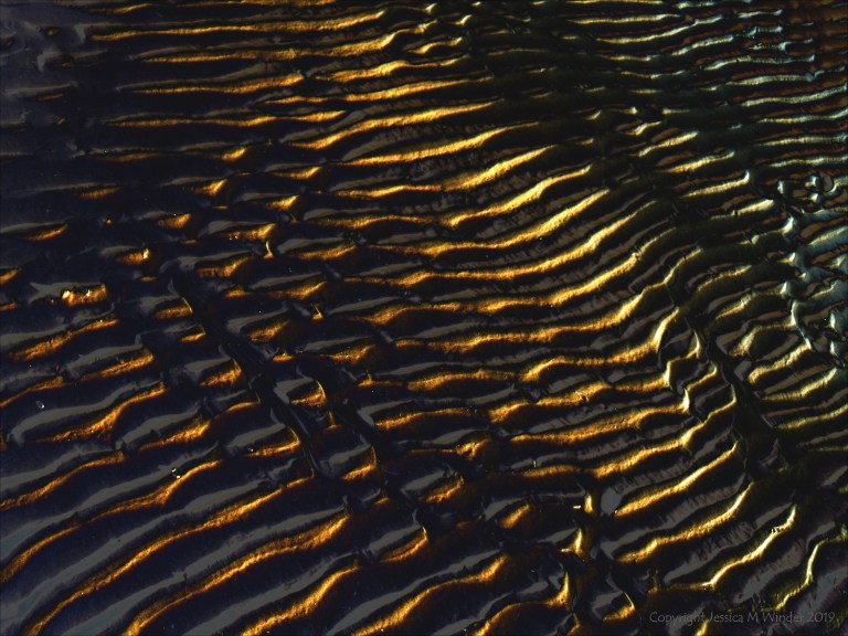 Abstract enhanced photograph of sand ripple patterns