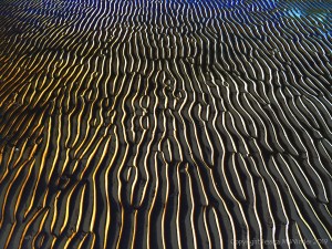 Abstract enhanced photograph of sand ripple patterns