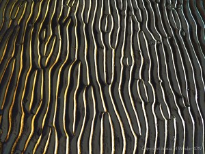 Abstract enhanced photograph of sand ripple patterns