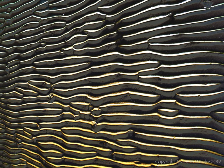 Abstract enhanced photograph of sand ripple patterns