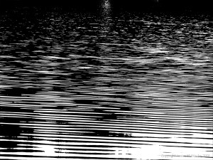 Natural water ripple patterns in black and white