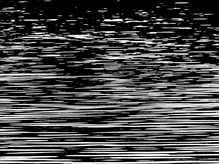 Natural water ripple patterns in black and white