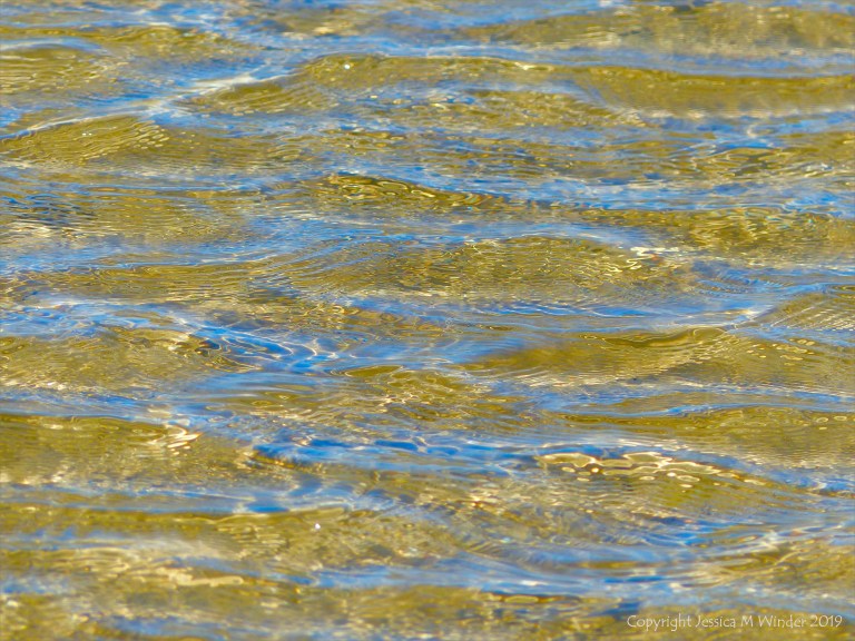 Natural pattern and texture of water in small waves