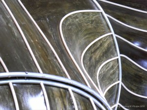 Detail of sculpture made of kelp