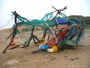 Flotsam on a UK beach