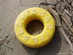 Flotsam on a UK beach