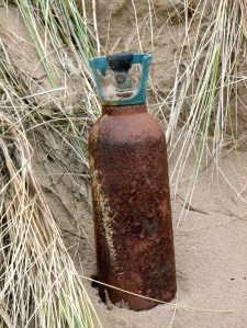 Flotsam on a UK beach