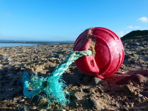 Flotsam on a UK beach