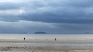 Beachscape with storm clouds on a winter's day