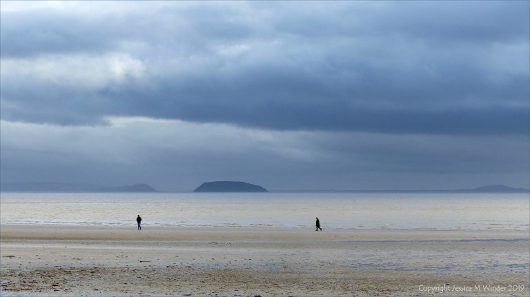 Beachscape with storm clouds on a winter's day