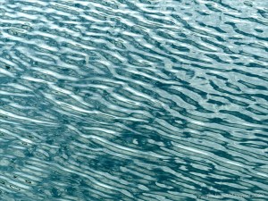 Seawater surface texture and reflection patterns