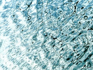 Seawater surface texture and reflection patterns