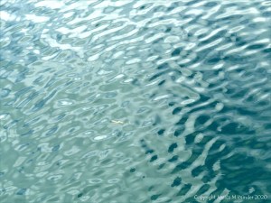 Seawater surface texture and reflection patterns