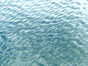 Seawater surface texture and reflection patterns