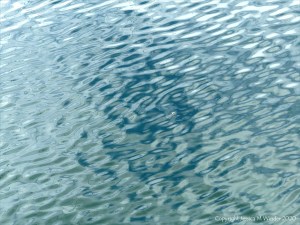 Seawater surface texture and reflection patterns