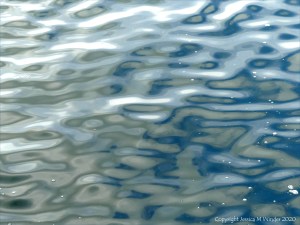 Seawater surface texture and reflection patterns