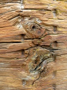 Recycled weathered railway sleeper texture detail