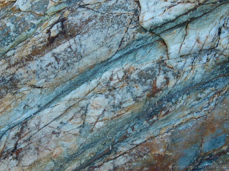 Close-up of rock pattern and texture