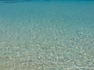 Sunlight reflection patterns on tropical water
