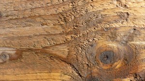 Wood texture in recycled railway sleepers