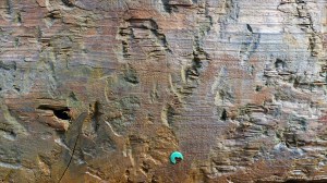 Wood texture in recycled railway sleepers