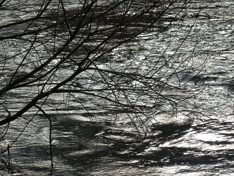 River water texture in fast flow